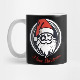 I love Christmas cool smiling Santa Claus Mug